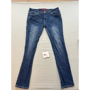 Red Rivet Womens Skinny Jeans Dark Wash Rhinestone Flap Pocket RJ5111008 Size 17